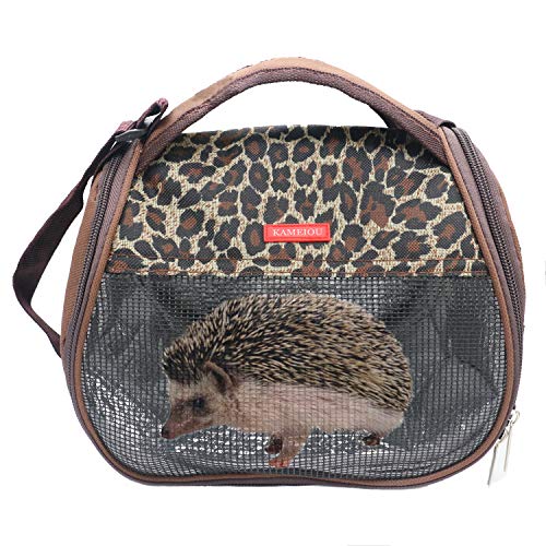 KAMEIOU Travel Small Animals Guinea Pig Hamster Hedgehog Carrier Bag with Strap Durable Breathable Portable Small Guinea Pig Chinchilla Hamster Hedgehog Carrier Shoulder Bag for Small Animals Carriers