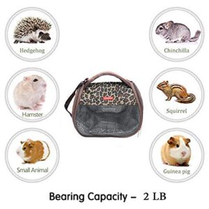 KAMEIOU Travel Small Animals Guinea Pig Hamster Hedgehog Carrier Bag with Strap Durable Breathable Portable Small Guinea Pig Chinchilla Hamster Hedgehog Carrier Shoulder Bag for Small Animals Carriers