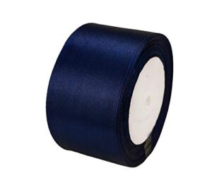 atrbb 25 yards 2 inches wide satin ribbon perfect for wedding,handmade bows and gift wrapping (navy)