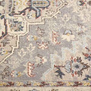 Home Dynamix Venice Loreta Area Rug, Grey/Ivory, 7'10"x10'2"