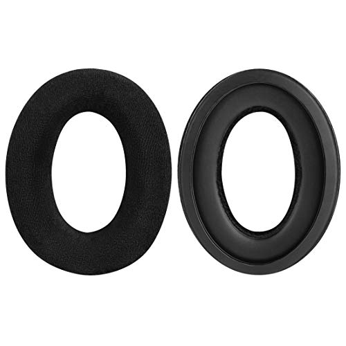 Geekria Comfort Velour Replacement Ear Pads for Sennheiser Game ONE, PC360, PC363D, PC373D Headphones Ear Cushions, Headset Earpads, Ear Cups Repair Parts (Black)