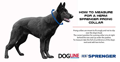 Herm Sprenger Black Stainless Steel Prong Dog Training Collar with Swivel Ultra-Plus Pet Pinch Collar No-Pull Collar for Dogs Anti Pull Training Collar Made in Germany 2.25mm x 16in