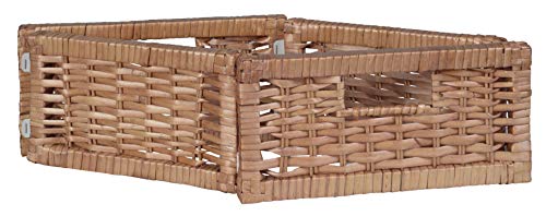 Niche Cubo Set of 2 Half-Size Foldable Wicker Storage Basket- Natural