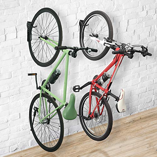 Wallmaster Bike Rack Garage Wall Mount Bicycles 2-Pack Storage System Vertical Bike Hook for Indoor