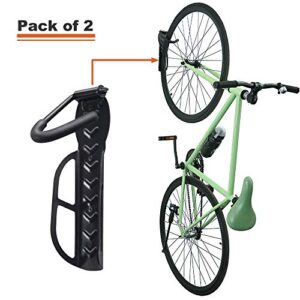 Wallmaster Bike Rack Garage Wall Mount Bicycles 2-Pack Storage System Vertical Bike Hook for Indoor