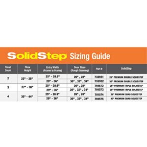 Lippert Components - 791574 Solid Step Quad Step for RV and Travel Trailer Entry Doorway 26-inch