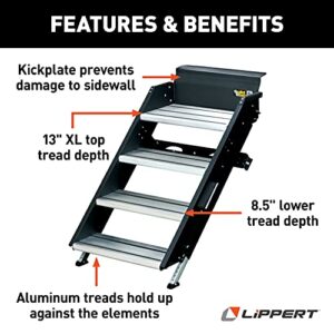 Lippert Components - 791574 Solid Step Quad Step for RV and Travel Trailer Entry Doorway 26-inch