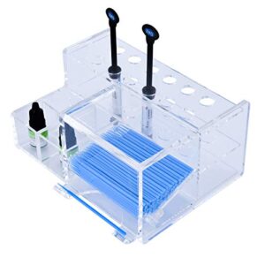 annwah dental composite syringe organizer, multi-function dental syringe holder, resin adhesive applicators organizer, acrylic case for medical composite resin adhesive syringes, resin placement rack