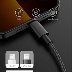 Anker New Nylon USB-C to Lightning Charging Cord for [6ft MFi Certified] for iPhone 13 13 Pro 12 Pro Max 12 11 X XS XR 8 Plus, AirPods Pro, Supports Power Delivery (Black)