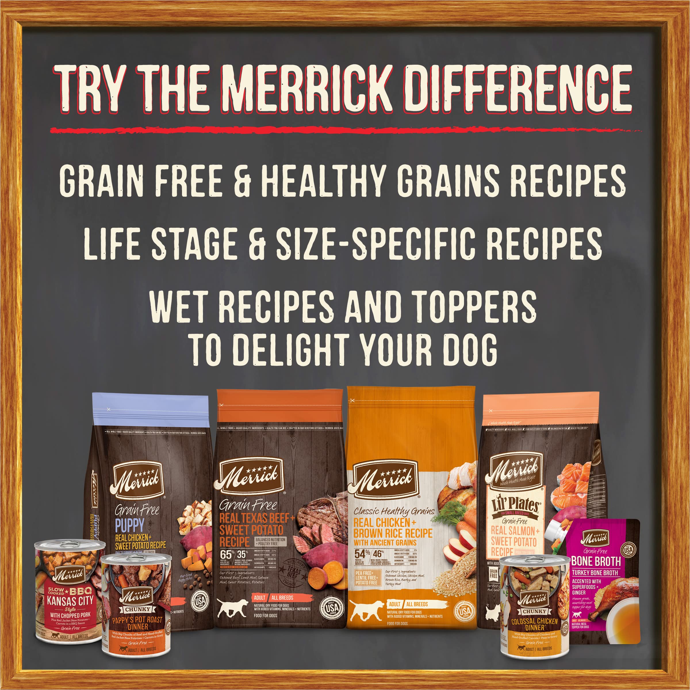 Merrick Dry Dog Food, Real Chicken and Sweet Potato Grain Free Dog Food Recipe - 22 lb. Bag