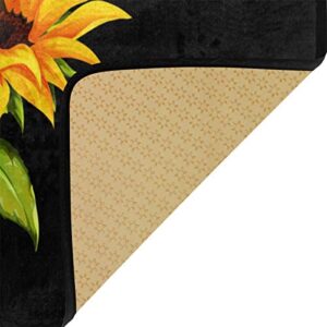 ALAZA Sunflower Standing Mat Kitchen Rug Mat, Comfort Flooring, Commercial Grade Pads, Absorbent, Ergonomic Floor Pad, Rugs for Office Stand Up Desk, 39x20in