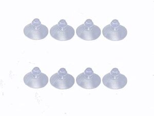qmseller 30mm/1.2" furniture desk glass rubber transparent anti-collision suction cups sucker hanger pads for glass plastic without hooks, pack of 8