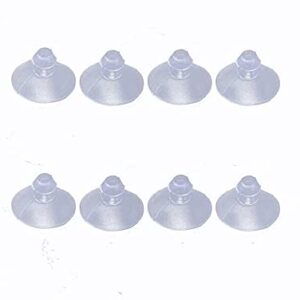 QMseller 30mm/1.2" Furniture Desk Glass Rubber Transparent Anti-Collision Suction Cups Sucker Hanger Pads for Glass Plastic Without Hooks, Pack of 8