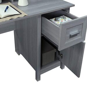 Techni Mobili Classic Office Storage Writing Desk, Grey