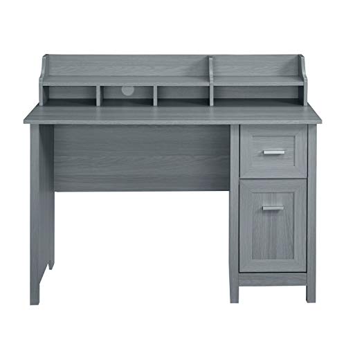 Techni Mobili Classic Office Storage Writing Desk, Grey