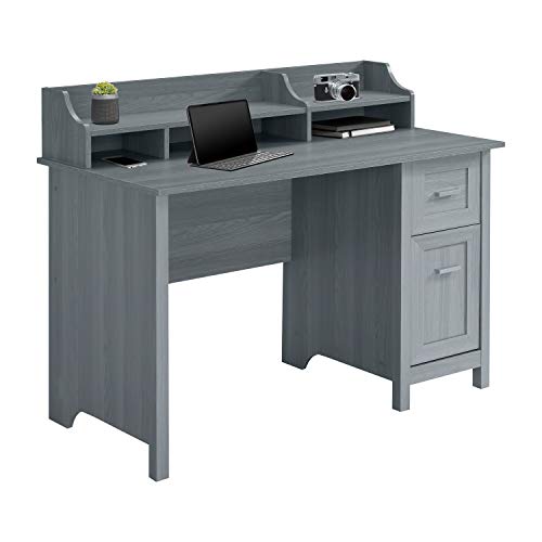 Techni Mobili Classic Office Storage Writing Desk, Grey