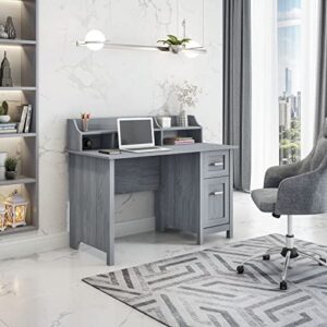 Techni Mobili Classic Office Storage Writing Desk, Grey