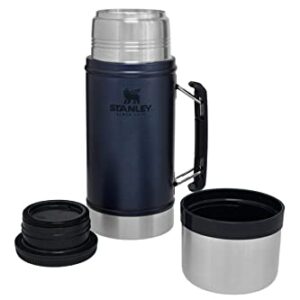 Stanley Classic Legendary Food Jar 0.94L Nightfall – BPA Free Stainless Steel Food Flask - Hot for 20 Hours - Leakproof Lid Doubles as Cup - Thermal Lunch Box for Hot Food - Dishwasher Safe