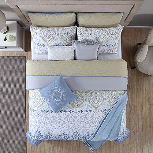 Modern Threads Summer Sun 10-Piece Comforter and Quilted Coverleted Coverlet Set King/California King