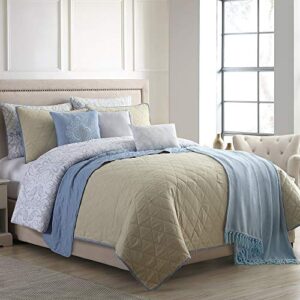 Modern Threads Summer Sun 10-Piece Comforter and Quilted Coverleted Coverlet Set King/California King