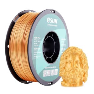 esun silk pla 3d printer filament, dimensional accuracy +/- 0.03 mm, 1 kg spool, 1.75 mm, gold