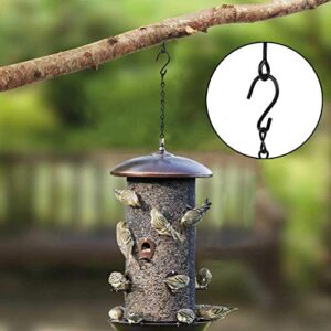 Hanging Chain for Bird Feeders, Birdbaths, Chimes, Planters, Lanterns and Ornaments, Wedding Decoration, Metal Hook, Outdoor/Indoor Use(Black,156 Inch)