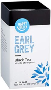 amazon brand - happy belly earl grey tea bags, 20 count