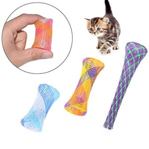 30 Pack Cat or Kitten Colorful Spring Tube Toy Fun Pet Action Interactive Toys