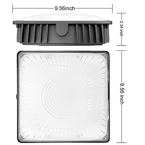 BBMI LED Canopy Light,45W (300W HPS Replacement) 5850 Lumens 5000K,100-277VAC,Outdoor Commercial Light for Gas Station and Carport Lighting,UL Listed & DLC Qualified LED Parking Garage Lights