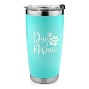 Dog Mom Tumbler- 20 oz Travel Mug for Dog Lovers Christmas Birthday Gift With Premium Sealed Lid, Stainless Steel Straw