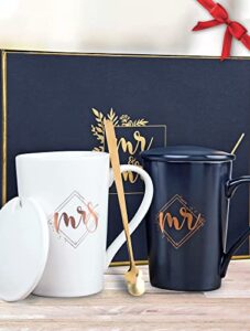 kedrian mr and mrs mug set, best wedding gifts for couple gifts for newlyweds, mr and mrs gifts, engagement gifts for couples anniversary, his and her gifts for couples, wedding mugs, marriage gifts