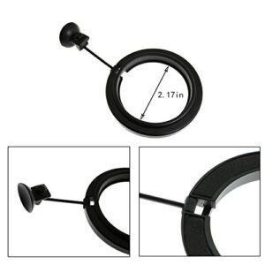 Maxmoral 2pcs Black Fish Feeding Ring Aquarium Fish Tank Mariculture Fishes Floating Food Feeder Circle with Suction Cup(Round and Square)