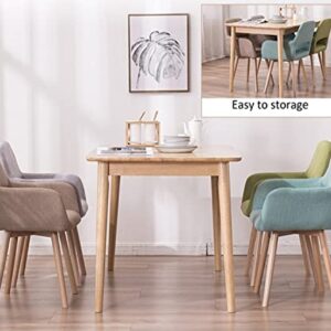 Homy Grigio Modern Dining Chairs Set of 4, Kitchen & Dining Room Chairs Dining Chairs Set of 2 for Living Room Bedroom Dining Room Arm Chairs Guest with Solid Wood Legs (Set of 2,Gray)