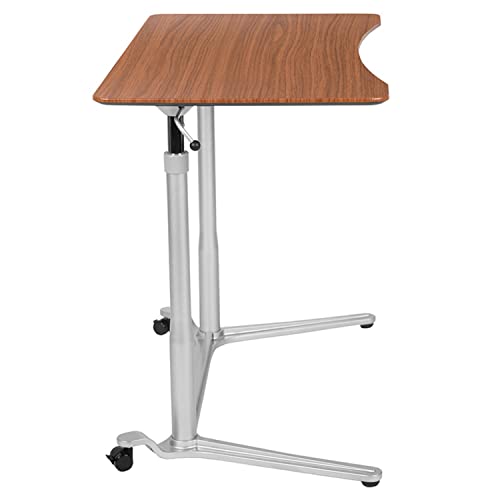 Flash Furniture Merritt Sit-Down, Stand-Up Cherry Computer Ergonomic Desk with 37.375"W Top (Adjustable Range 29" - 40.75")