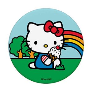 Hello Kitty Ice Cream Summer Rainbow PopSockets PopGrip: Swappable Grip for Phones & Tablets