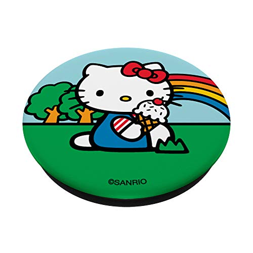 Hello Kitty Ice Cream Summer Rainbow PopSockets PopGrip: Swappable Grip for Phones & Tablets