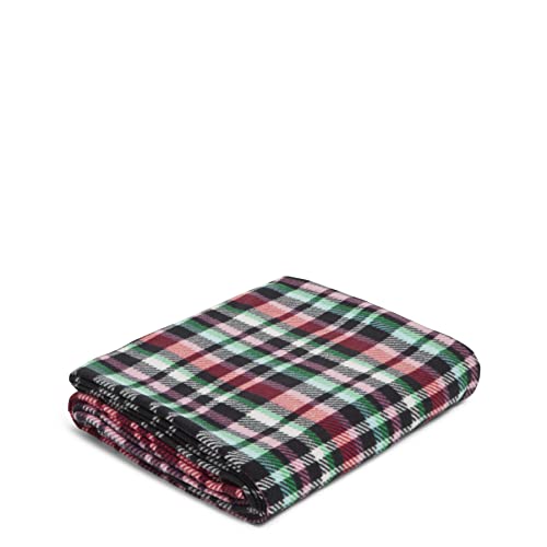 Vera Bradley Women's Packable Fleece Blanket, Ribbons Plaid, One Size