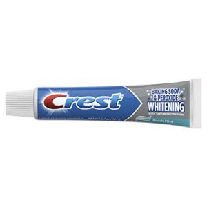 Crest Cavity and Tartar Protection Toothpaste, Whitening Baking Soda & Peroxide, (3 Count of 5.7 Tubes Each), 17.1 Ounce