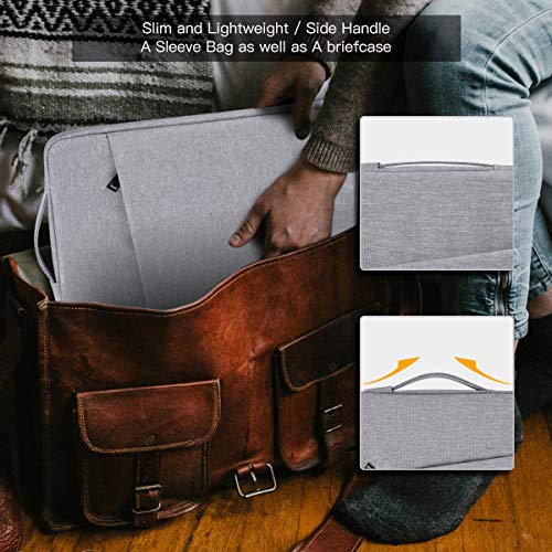 Laptop Sleeve 15.6 Inch, 16 Inch Laptop Case Cover for Lenovo IdeaPad/ThinkPad, HP Victus 15.6" Gaming Laptop/HP Pavilion/Envy x360, ASUS VivoBook Notebook, Dell Inspiron Carrying Bag, Light Grey