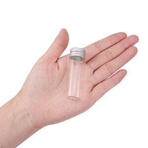 BENECREAT 20 Pack 15ml/0.5oz Glass Bottles Sample Vials with Screwed Aluminum Caps for Wishing Message Bottle, Sample Liquid, Arts & Crafts, Wedding Favors Decorations