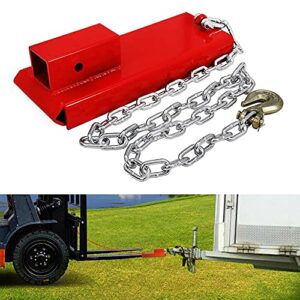 elitewill 2" forklift trailer hitch receiver attachment pallet forks towing adapter with chain