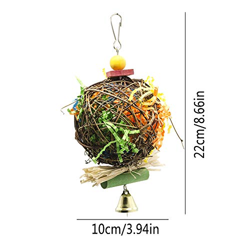 SONYANG 2 Pack Bird chew Toys Parrot Bird Foraging Toys Parrot Cage Foraging Shredder Toy for Bird Parrot African Greys Budgie Cockatiel Parakeet Lovebird Cage Toy