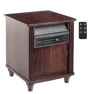 amazon basics cabinet style space heater, brown wood grain finish, 1500w