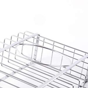 Basicwise Cabinet Metal Plastic Grocery Bag Storage Holder, Chrome, Measurements: 8" W x 3. 75" D x 15. 75" H