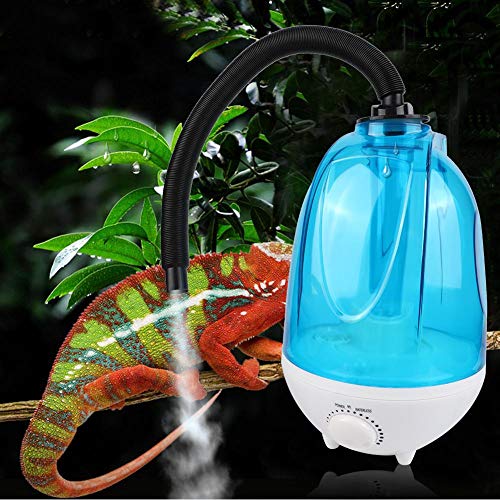 Reptile Humidifier, 4L Mute Mist Making Machine Reptile Air Aroma Ultrasonic Diffuser Water Mist Dispenser for Reptiles Amphibians (US Plug)