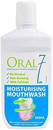 Oral7 Dry Mouth Mouthwash Alcohol Free Oral Rinse with Xylitol, Moisturizing Mouth Wash and Breath Freshener, Promotes Gum Health and Fresh Breath, Oral Care and Dry Mouth Products 500mL (2-Pack)