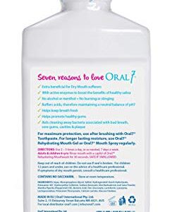 Oral7 Dry Mouth Mouthwash Alcohol Free Oral Rinse with Xylitol, Moisturizing Mouth Wash and Breath Freshener, Promotes Gum Health and Fresh Breath, Oral Care and Dry Mouth Products 500mL (2-Pack)