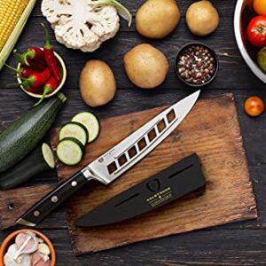Dalstrong Vegetable Chef Knife - 8 inch - Gladiator Series Elite - Forged High Carbon German Steel - Full Tang - Black G10 Handle - w/Sheath - NSF Certified