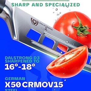 Dalstrong Vegetable Chef Knife - 8 inch - Gladiator Series Elite - Forged High Carbon German Steel - Full Tang - Black G10 Handle - w/Sheath - NSF Certified