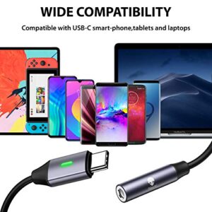 Stouchi USB C to 3.5mm Dongle Adapter, USB C to 3.5mm Headphone Jack Hi-Fi DAC Compatible with Pixel 7/6a/6/5, iPad Mini 6, Samsung Galaxy S22/S21/S20 Plus Ultra, Note 20/10- Grey